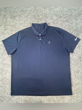 Nike Dri-FIT Polo Men’s XXL Blue Embroidered Mickey Mouse Logo Standard Fit